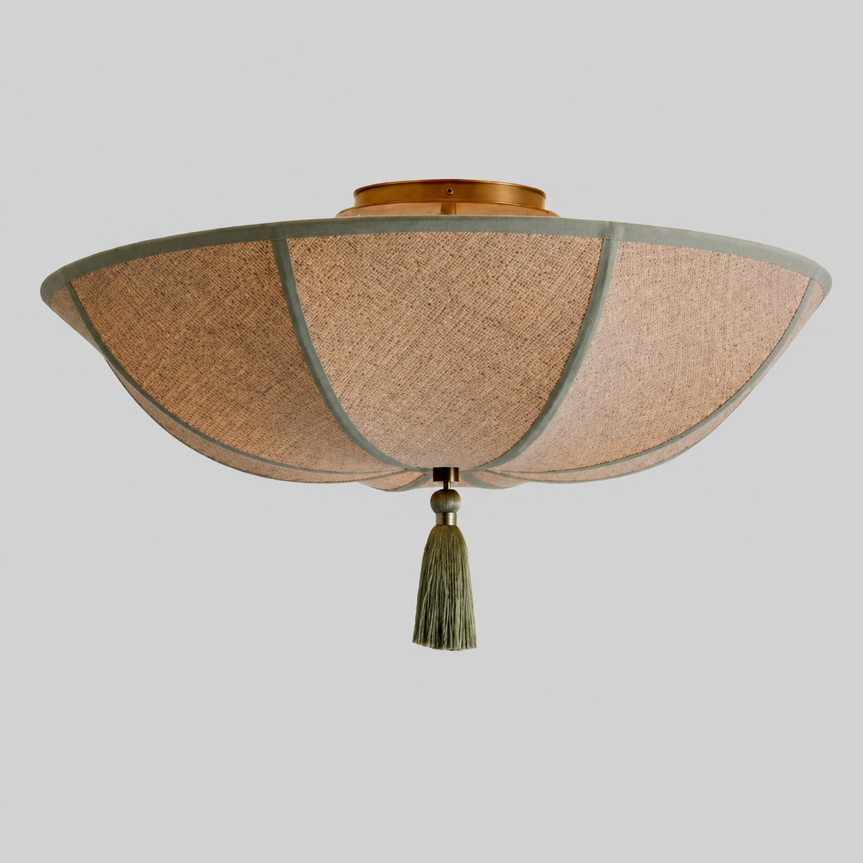 Floral Fabric Shade Ceiling Light Fixture | Lumivyn