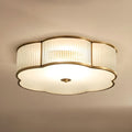 Flush Mount Ribbed Glass Ceiling Light in Traditional Style | Avelle