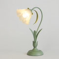 French Flower Vintage Style Table Lamp with Metal Base | Flaurin