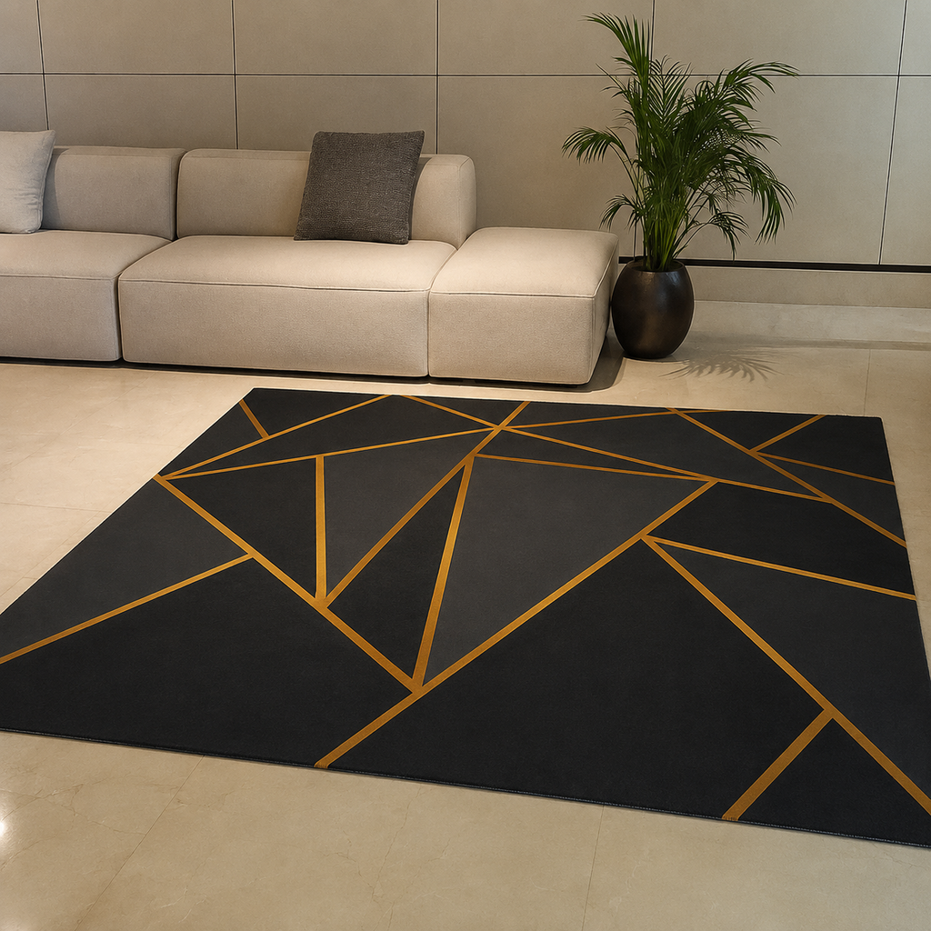 Geometric Pattern Area Rug Modern Living Room Style Decor | Zantril