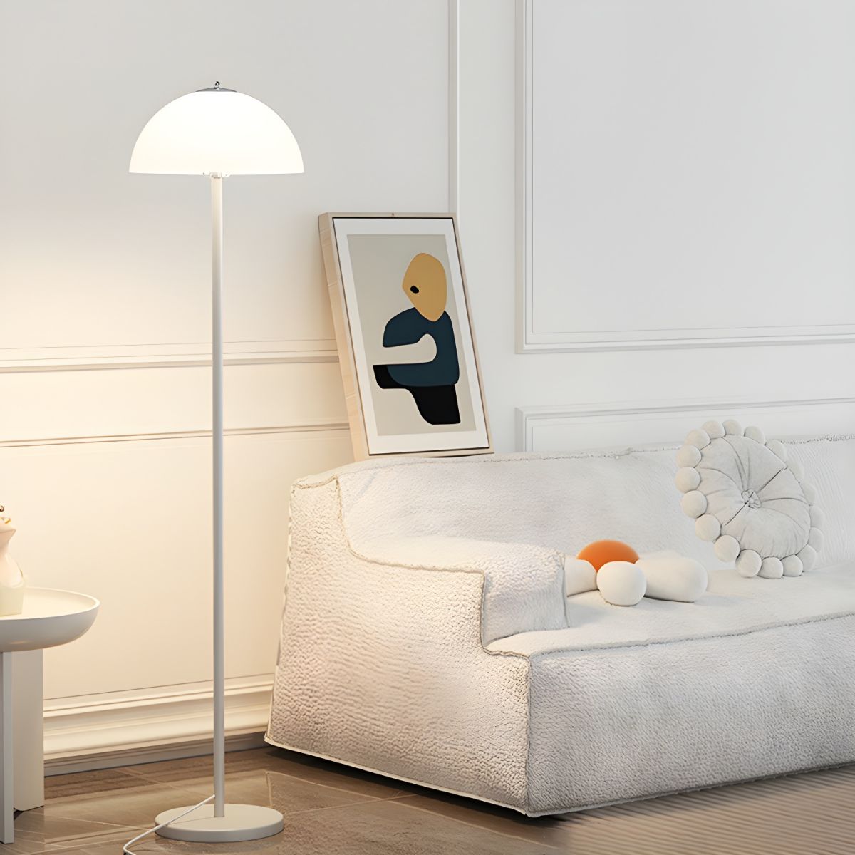Glass Shade Floor Lamp for Modern Bedroom Style | Kelqor