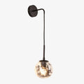 Gold Leaf Glass Sphere Wall Light Modern Style | Orbelle