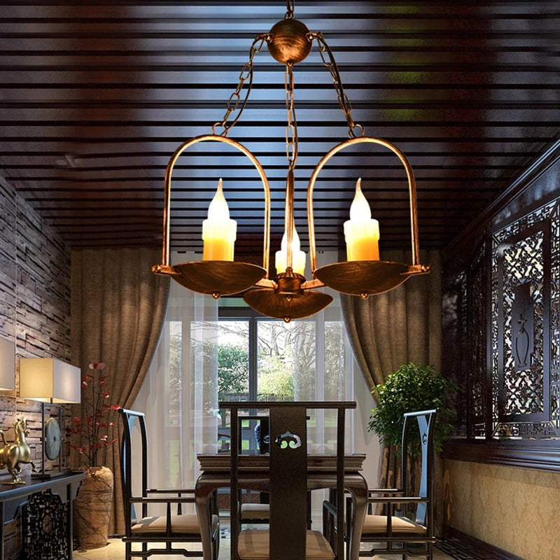 Industrial Bronze Metal Candle Pendant Light Dining | Alisse