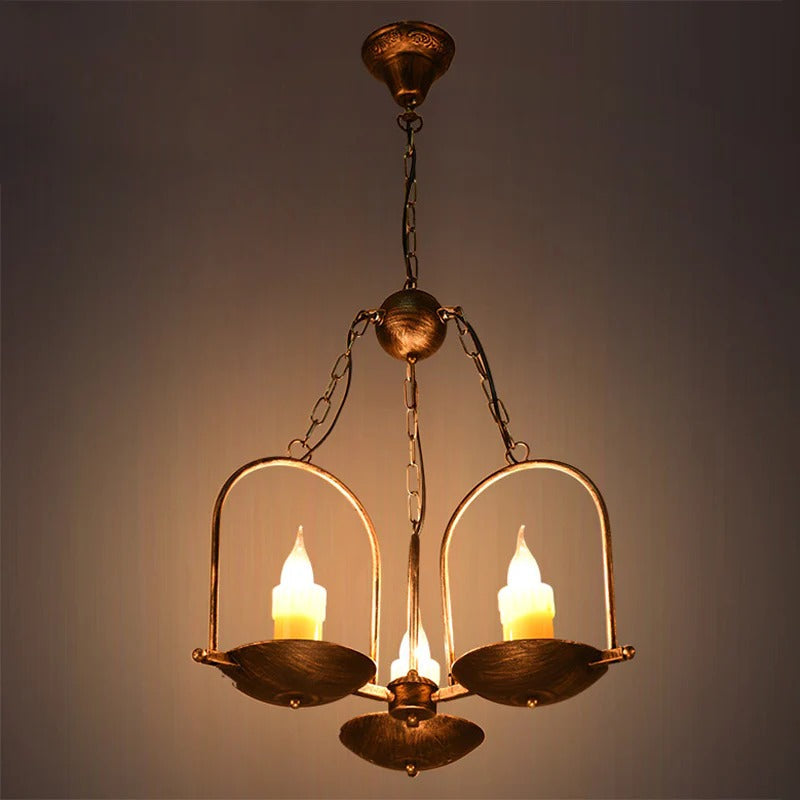 Industrial Bronze Metal Candle Pendant Light Dining | Alisse