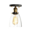 Industrial Glass Semi Flush Ceiling Light | Lumorix