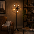 Industrial Loft Floor Lamp Metal Fan Cage Design Light | Zelmora