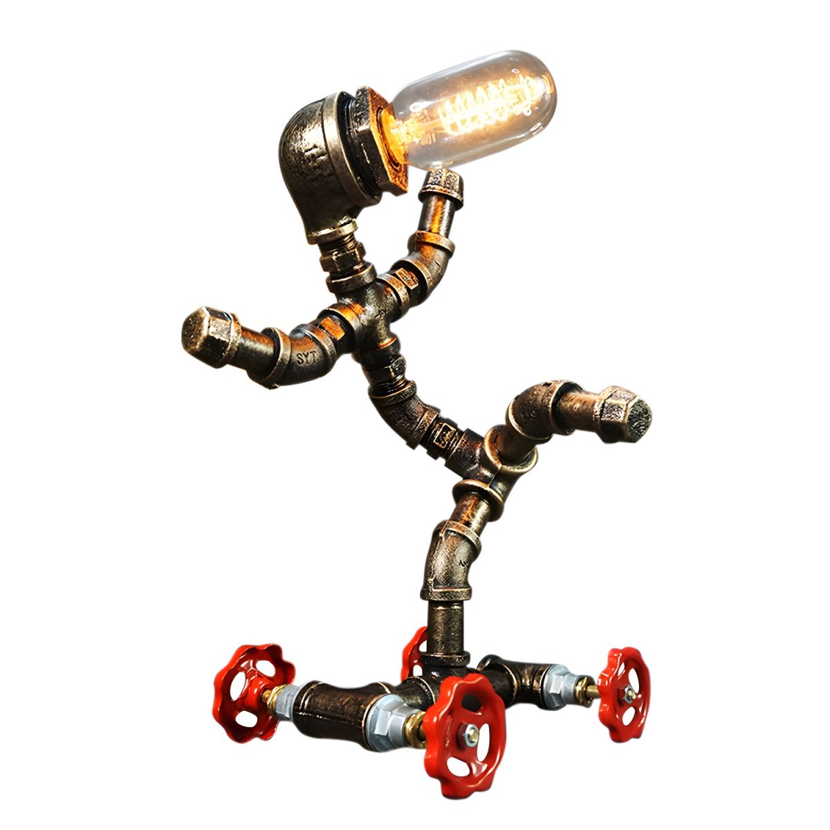 Industrial Metal Table Lamp Steampunk Style | Aurilo