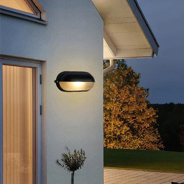 Industrial Outdoor Metal Glass Wall Light | Marvex