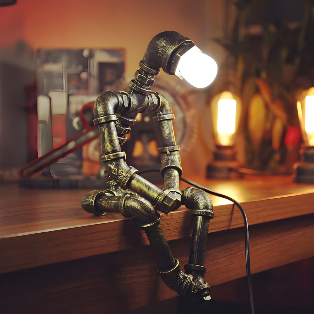 Industrial Style Antique Bronze Table Lamp | Radent