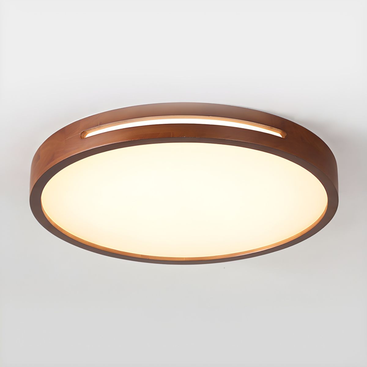 Japanese Wood LED Flush Ceiling Light | Lumzor