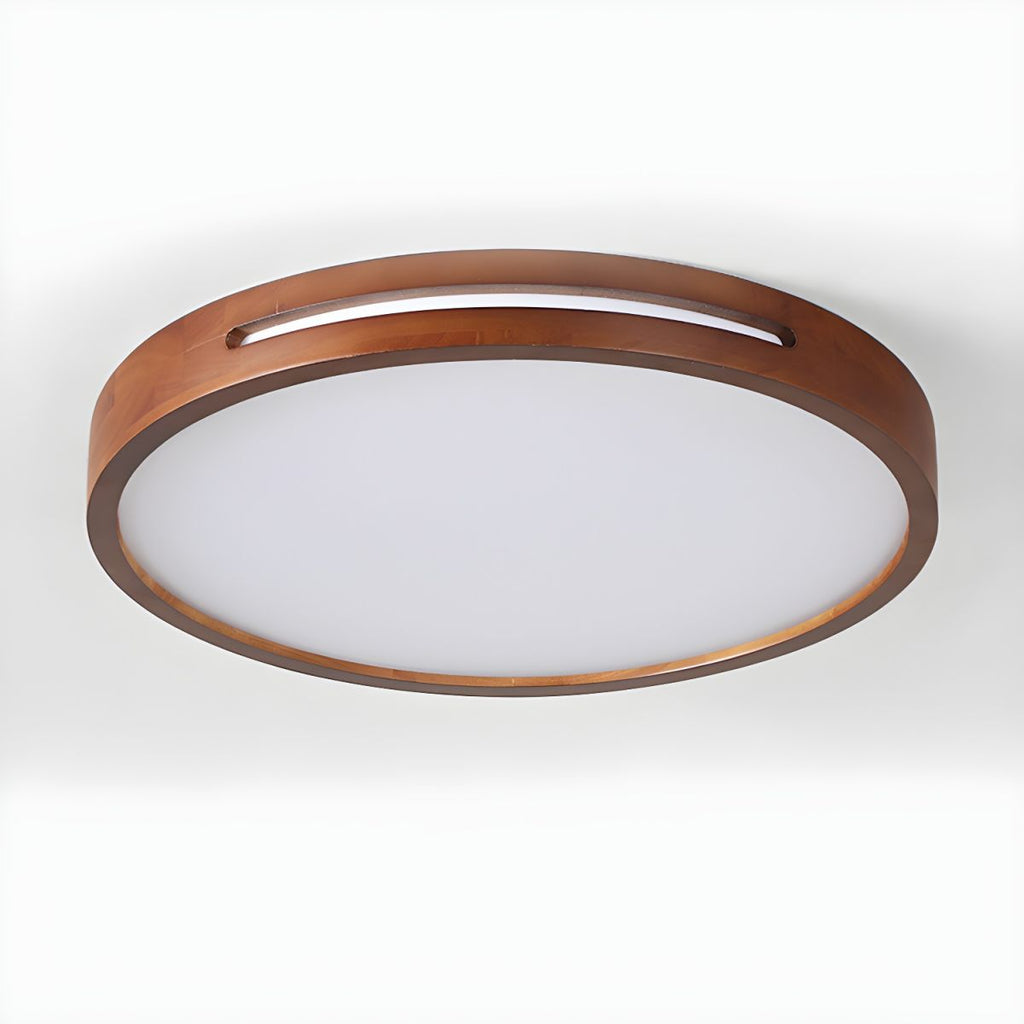 Japanese Wood LED Flush Ceiling Light | Lumzor