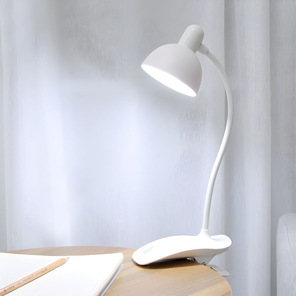 LED Clamp Lamp with Flexible Gooseneck Modern Style | Lumivo