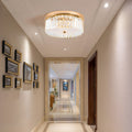 LED Flush Mount Crystal Drum Ceiling Light Modern | Evora