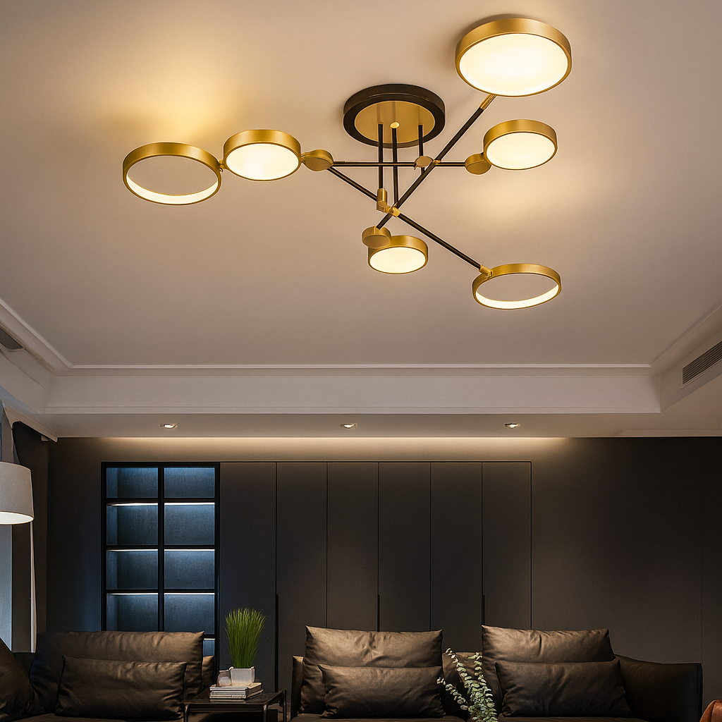 LED Gold and Black Nordic Ceiling Light | Virello