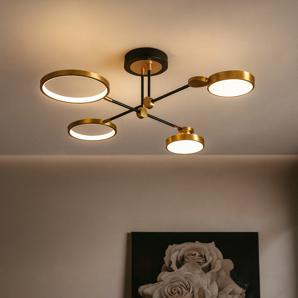 LED Gold and Black Nordic Ceiling Light | Virello