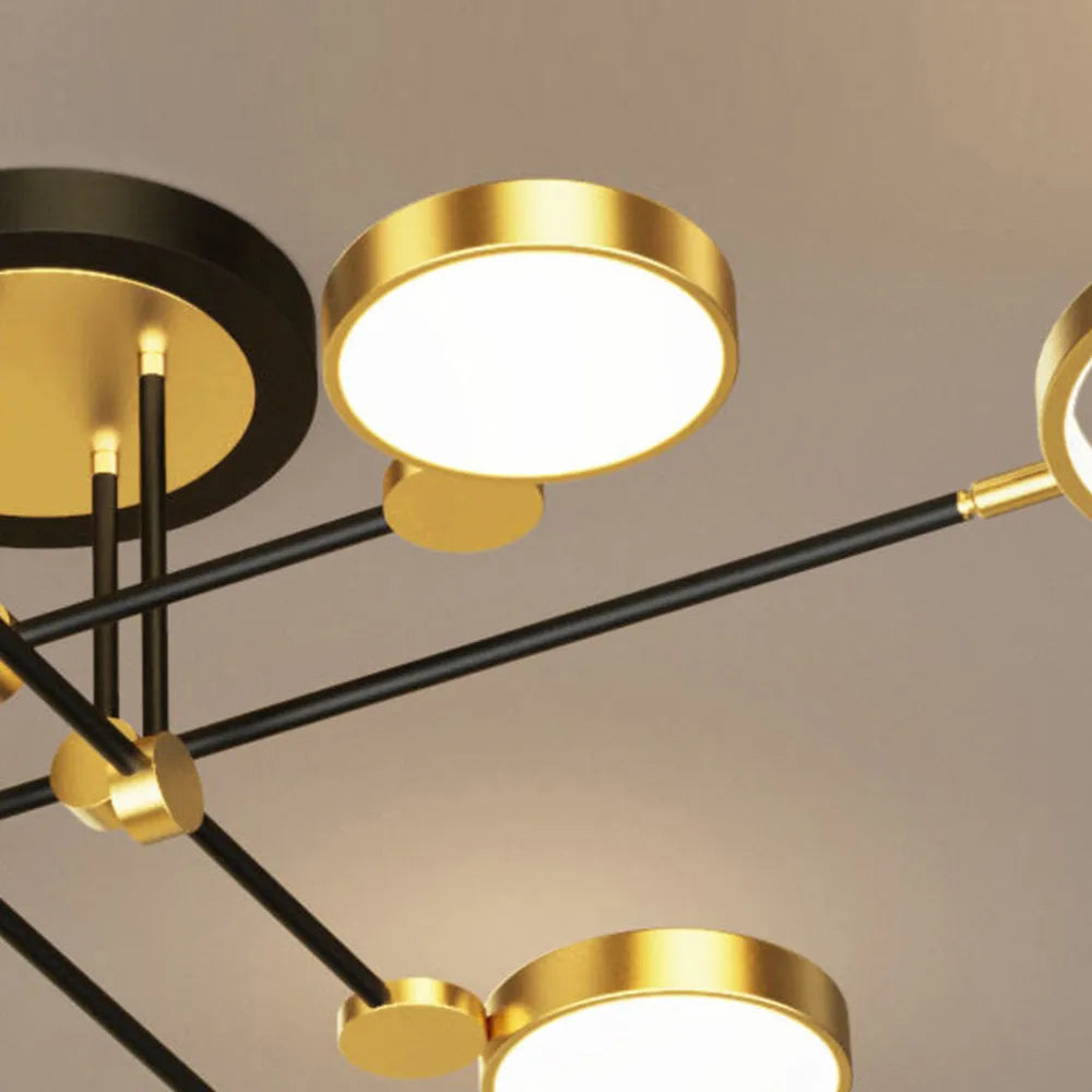 LED Gold and Black Nordic Ceiling Light | Virello