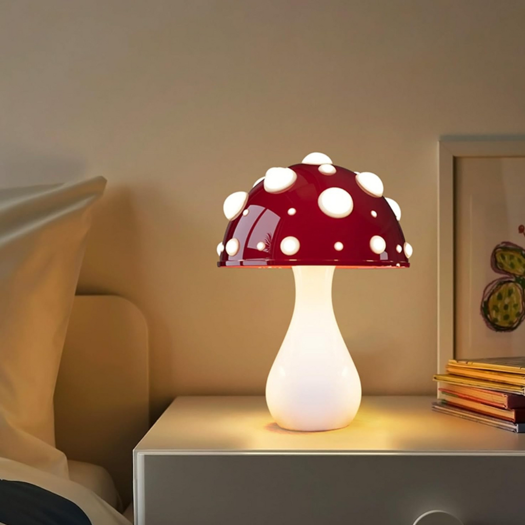 LED Mushroom Style Table Lamp with Warm White Glow | Novira