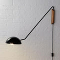 Long Arm Twist Wall Light Plug In Brass Finish | Mirevo