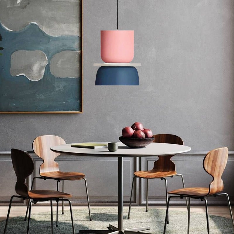 Metal Bowl Pendant Light with Nordic Colour Touch | Aurelle