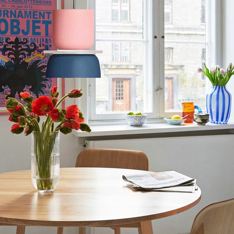 Metal Bowl Pendant Light with Nordic Colour Touch | Aurelle