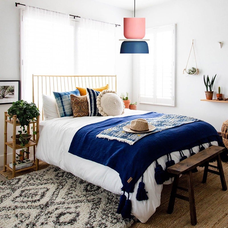 Metal Bowl Pendant Light with Nordic Colour Touch | Aurelle