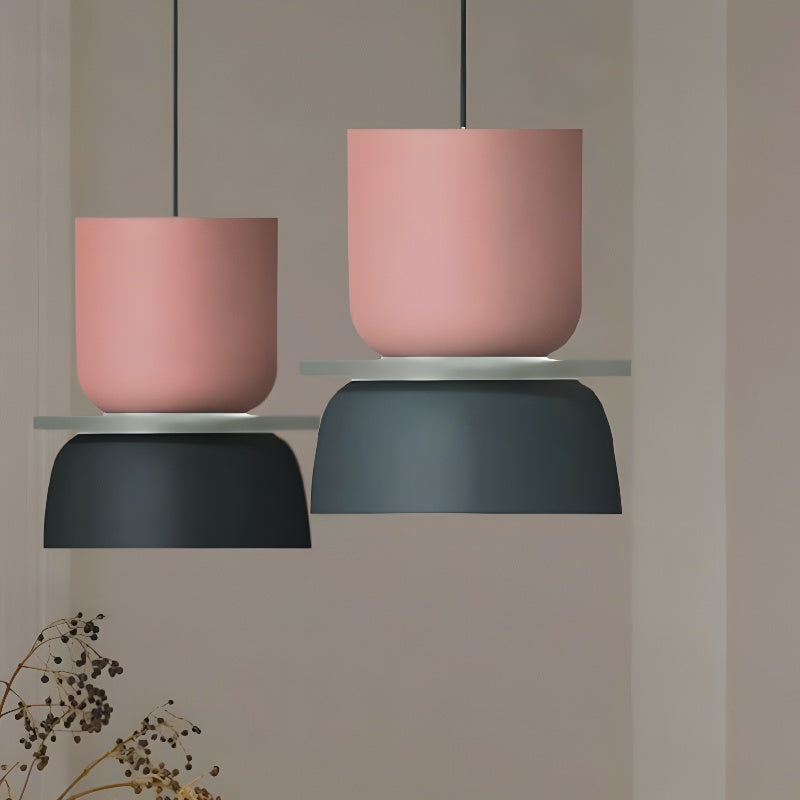 Metal Bowl Pendant Light with Nordic Colour Touch | Aurelle