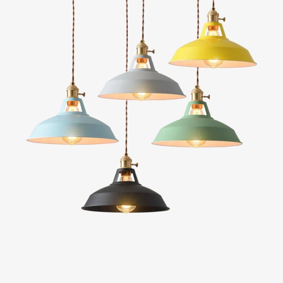 Metal LED Pendant Light in Colour Loft Style | Lanetra
