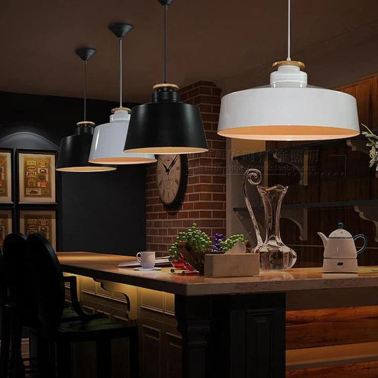 Metal and Wood Scandinavian Pendant Light for Interiors | Nordiva