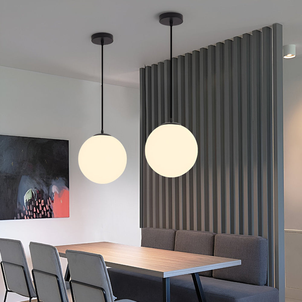 Milky Glass Nordic Pendant Light for Modern Spaces | Tirvex