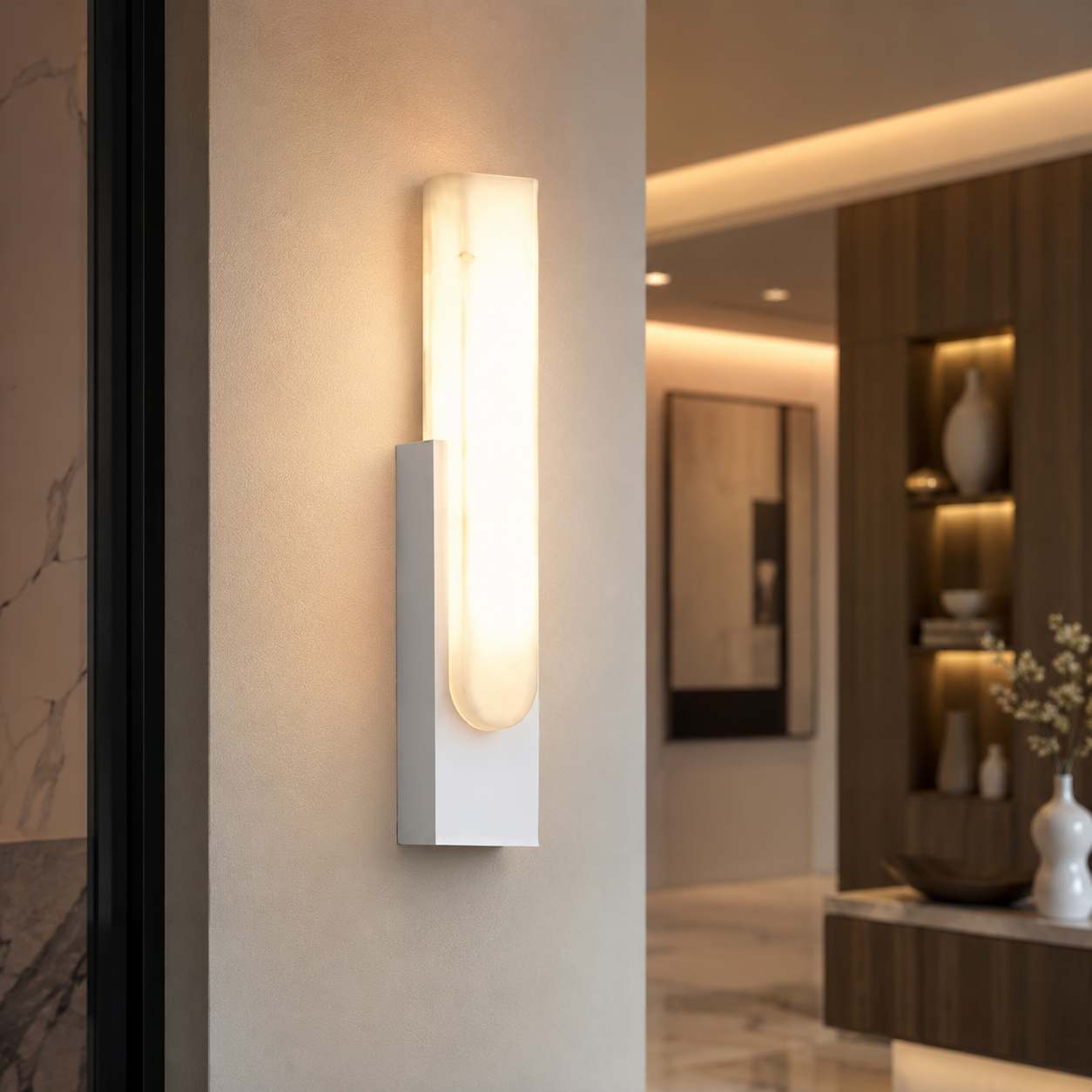 Alabaster LED Wall Light - Minimalist Modern Sconce