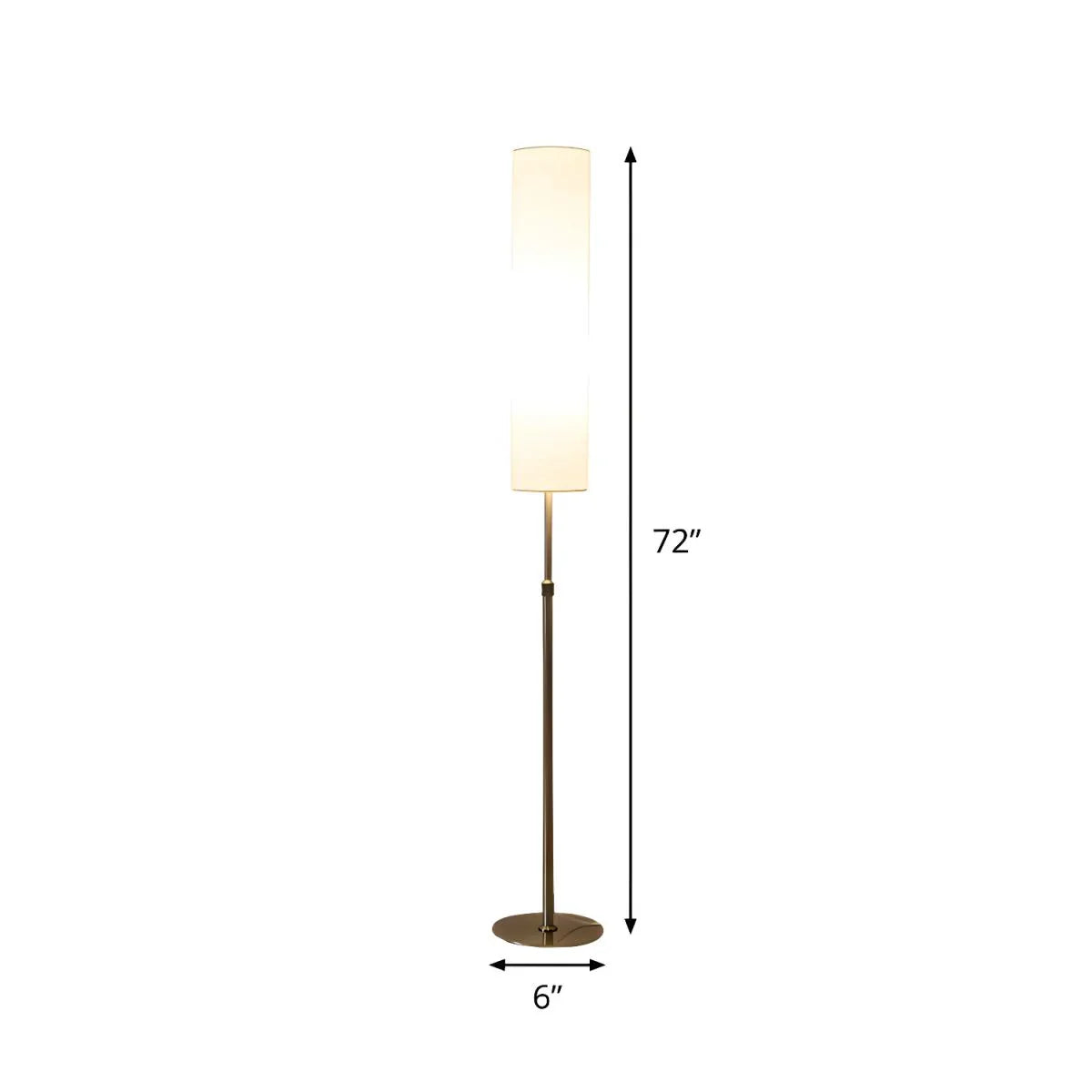 Minimalist Floor Lamp With Fabric Shade Reading Light | Cadrion