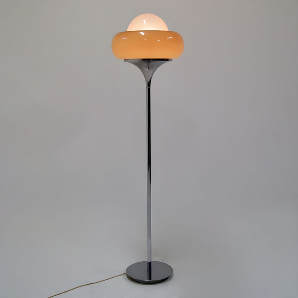 Minimalist Floor Lamp With Frosted Glass Globe Light | Tavero