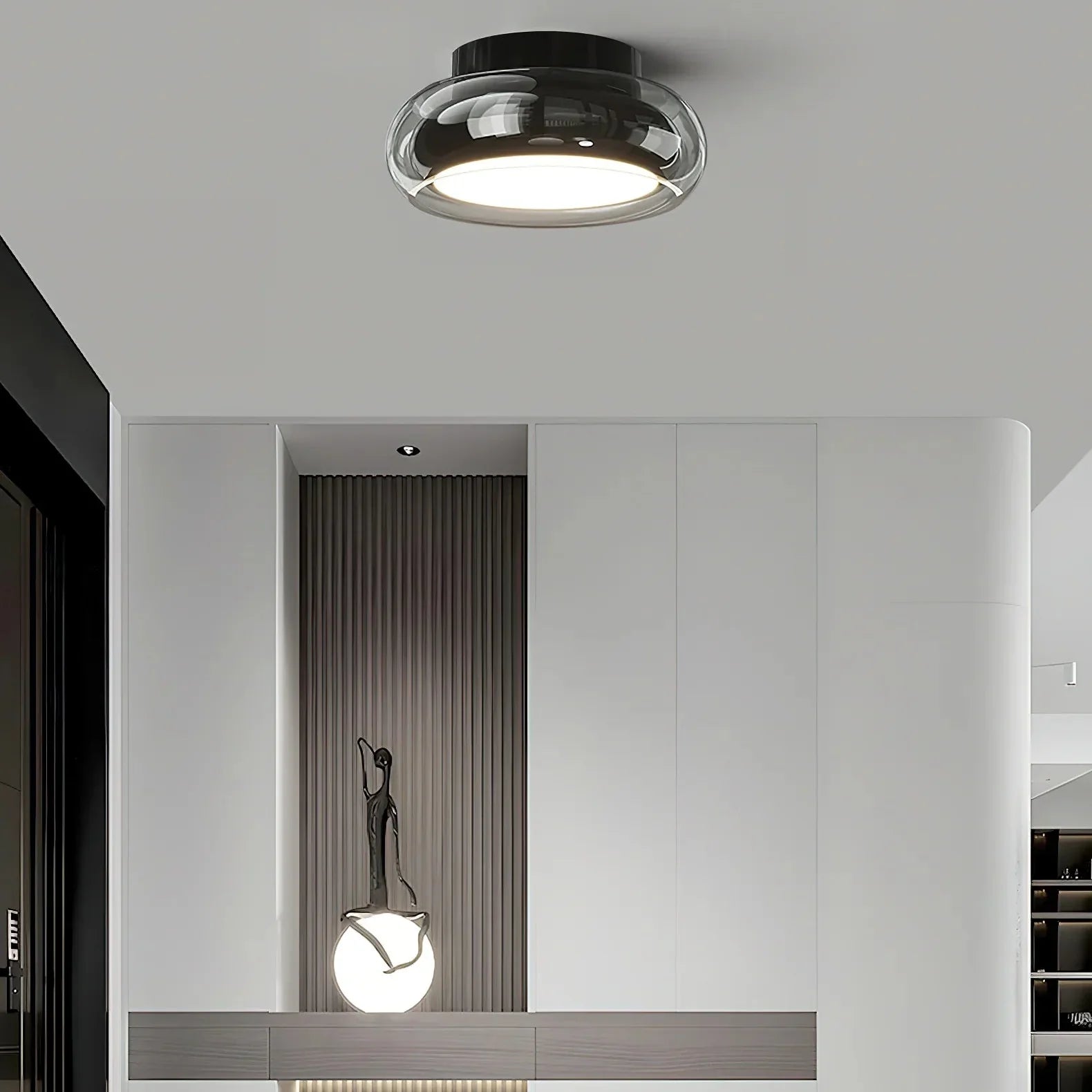 Minimalist Glass Shade Ceiling Light for Interiors | Norora