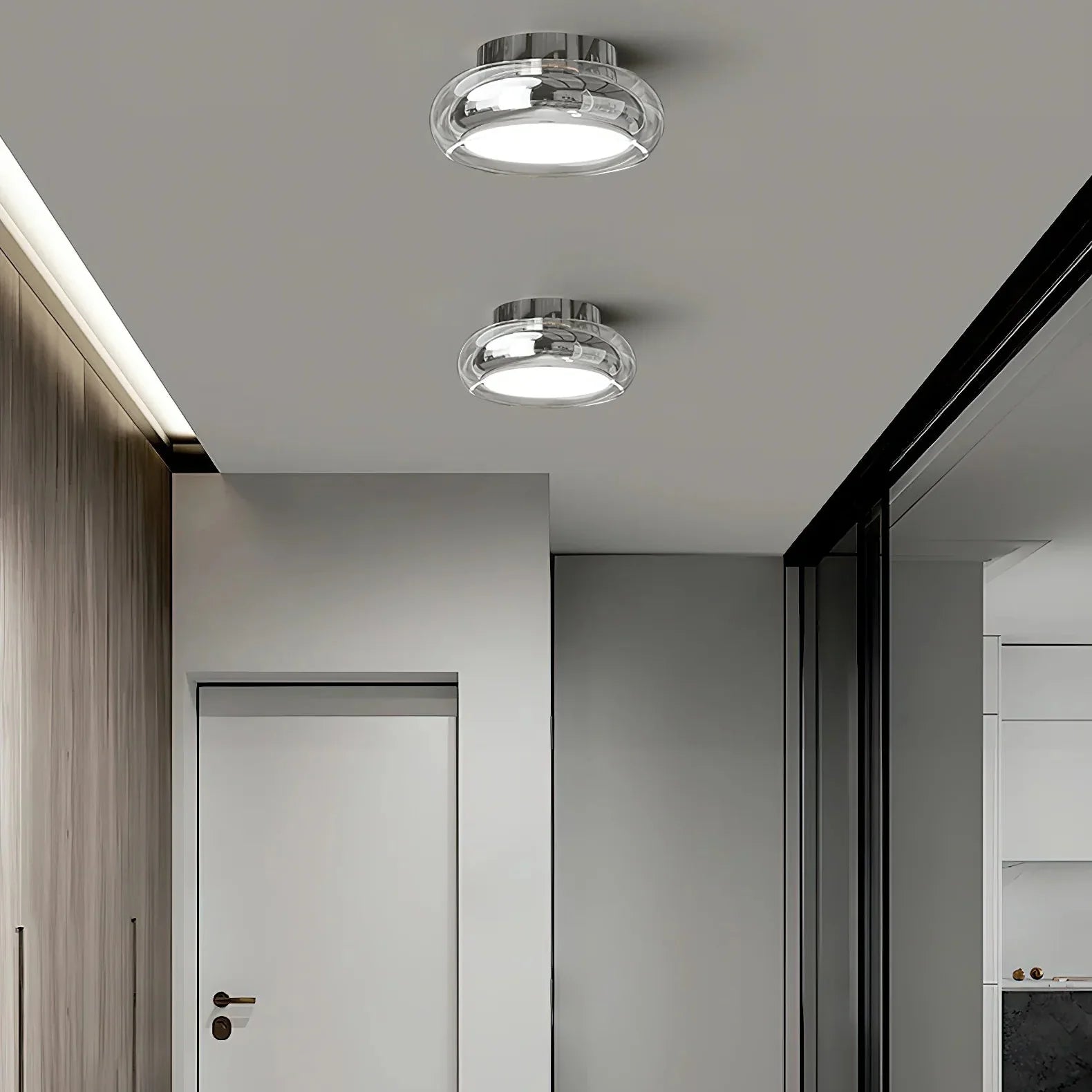 Minimalist Glass Shade Ceiling Light for Interiors | Norora