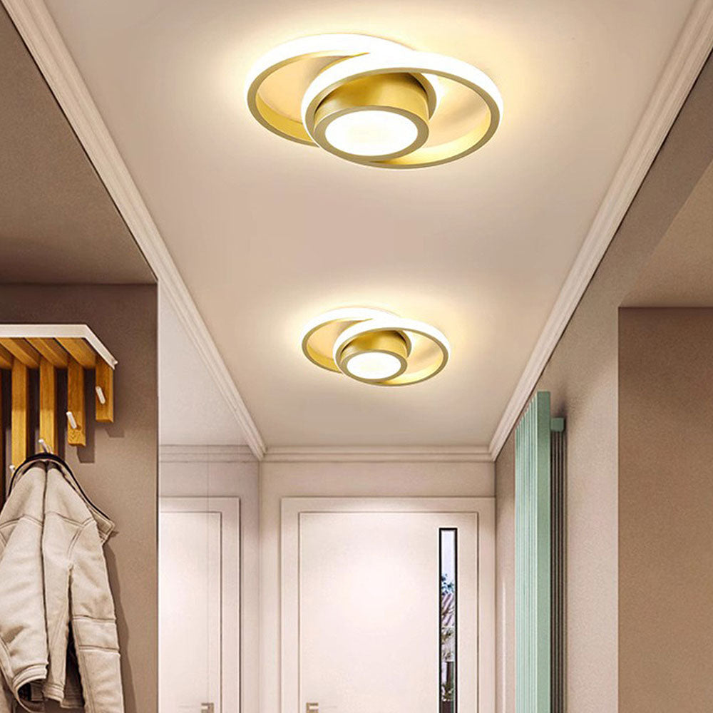 Minimalist LED Ceiling Light with Dual Ring Design | Valiero