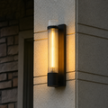 Minimalist Linear Tube Reeded Glass Wall Sconce | Zorela