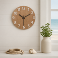 Minimalist Wooden Wall Clock Silent Quartz Living Room | Davorin