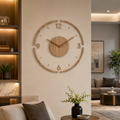 Modern Acrylic and Wood Quiet Quartz Wall Clock | Horvyn