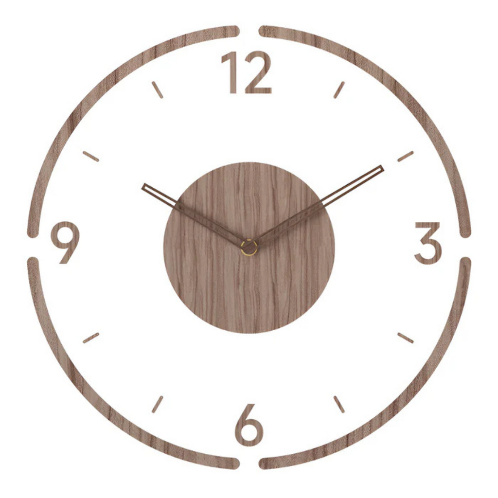 Modern Acrylic and Wood Quiet Quartz Wall Clock | Horvyn