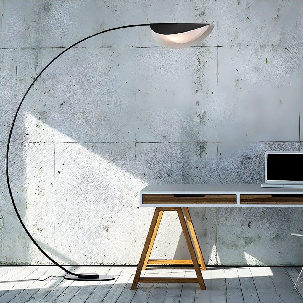 Modern Arched Metal Floor Lamp Minimalist Style | Elvino