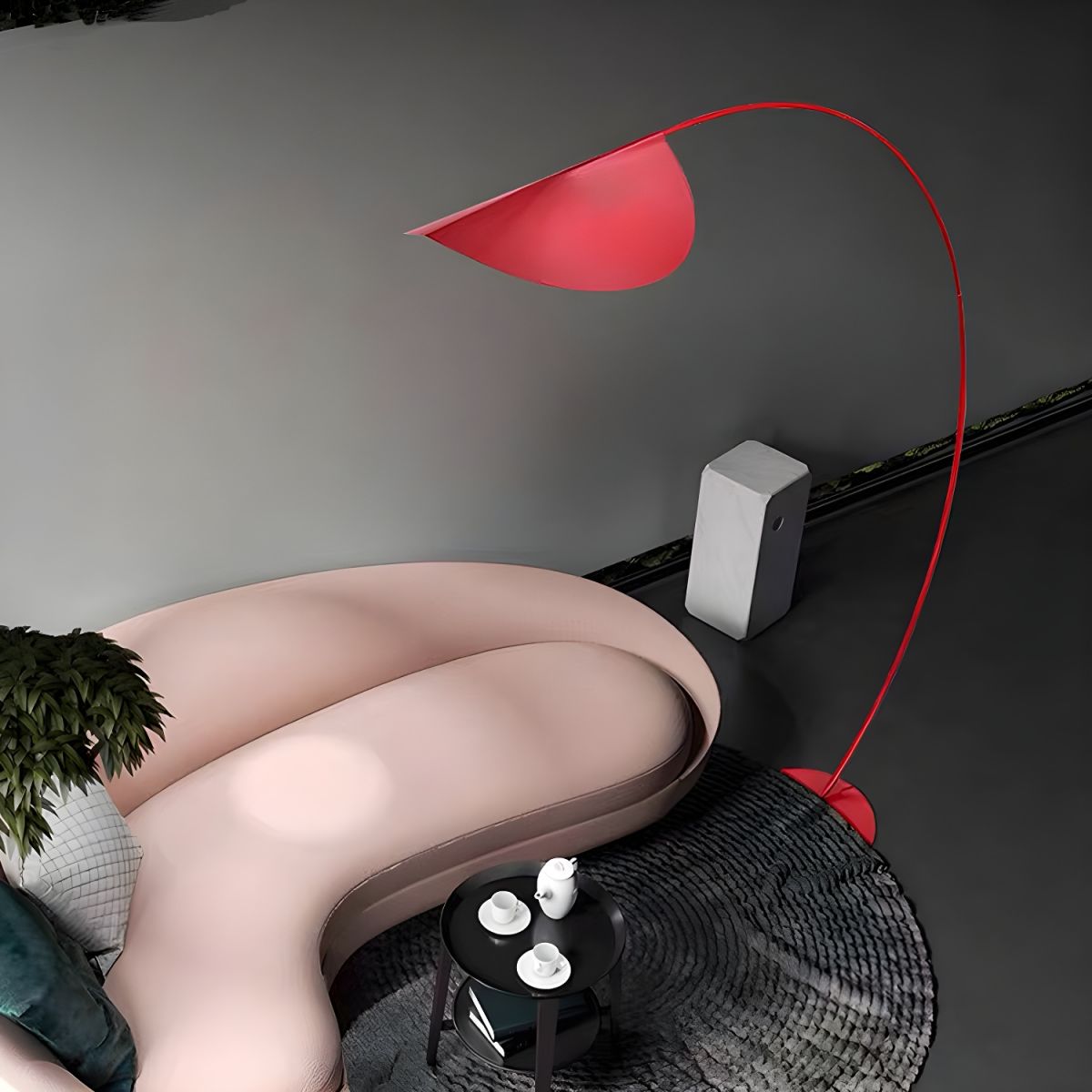 Modern Arched Metal Floor Lamp Minimalist Style | Elvino