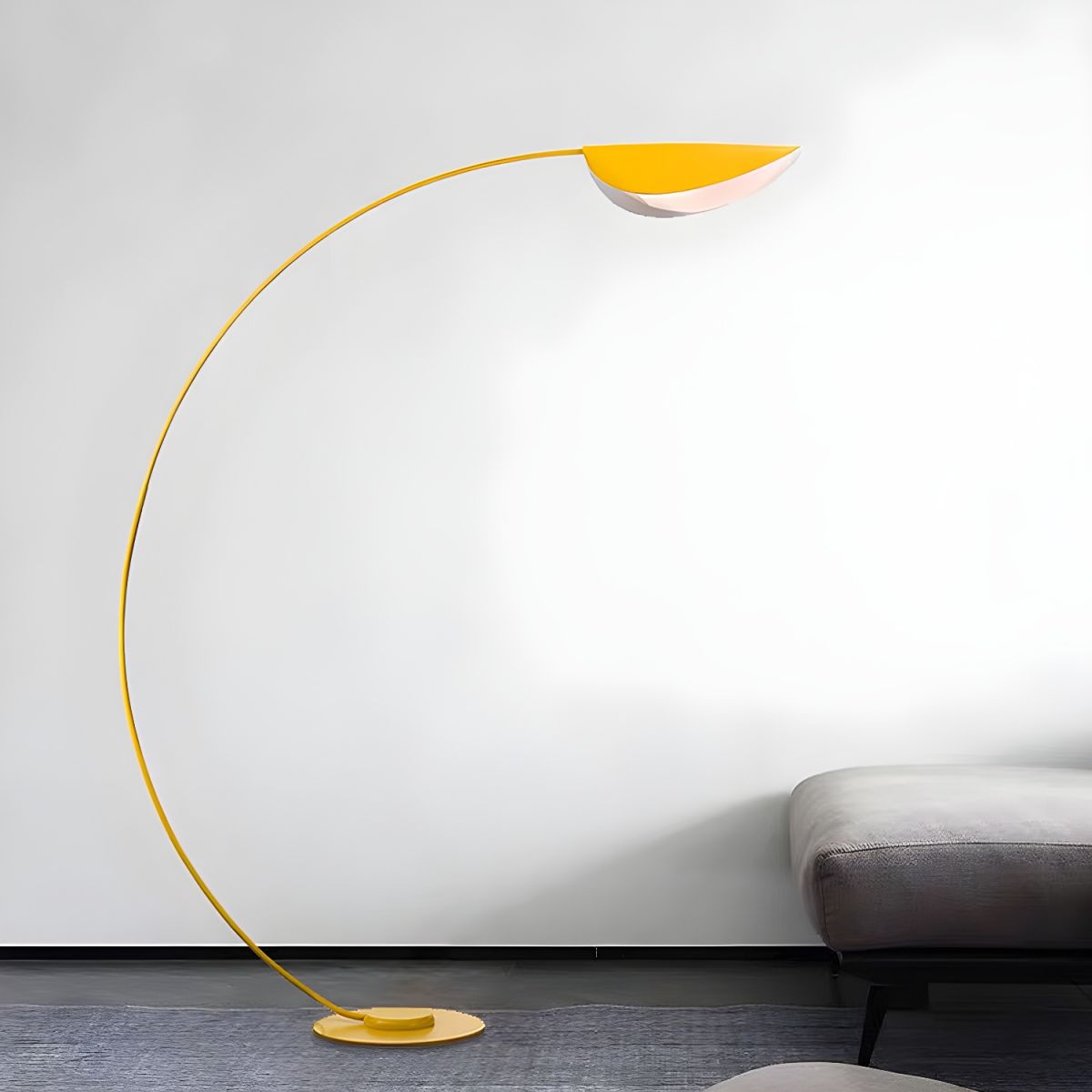 Modern Arched Metal Floor Lamp Minimalist Style | Elvino