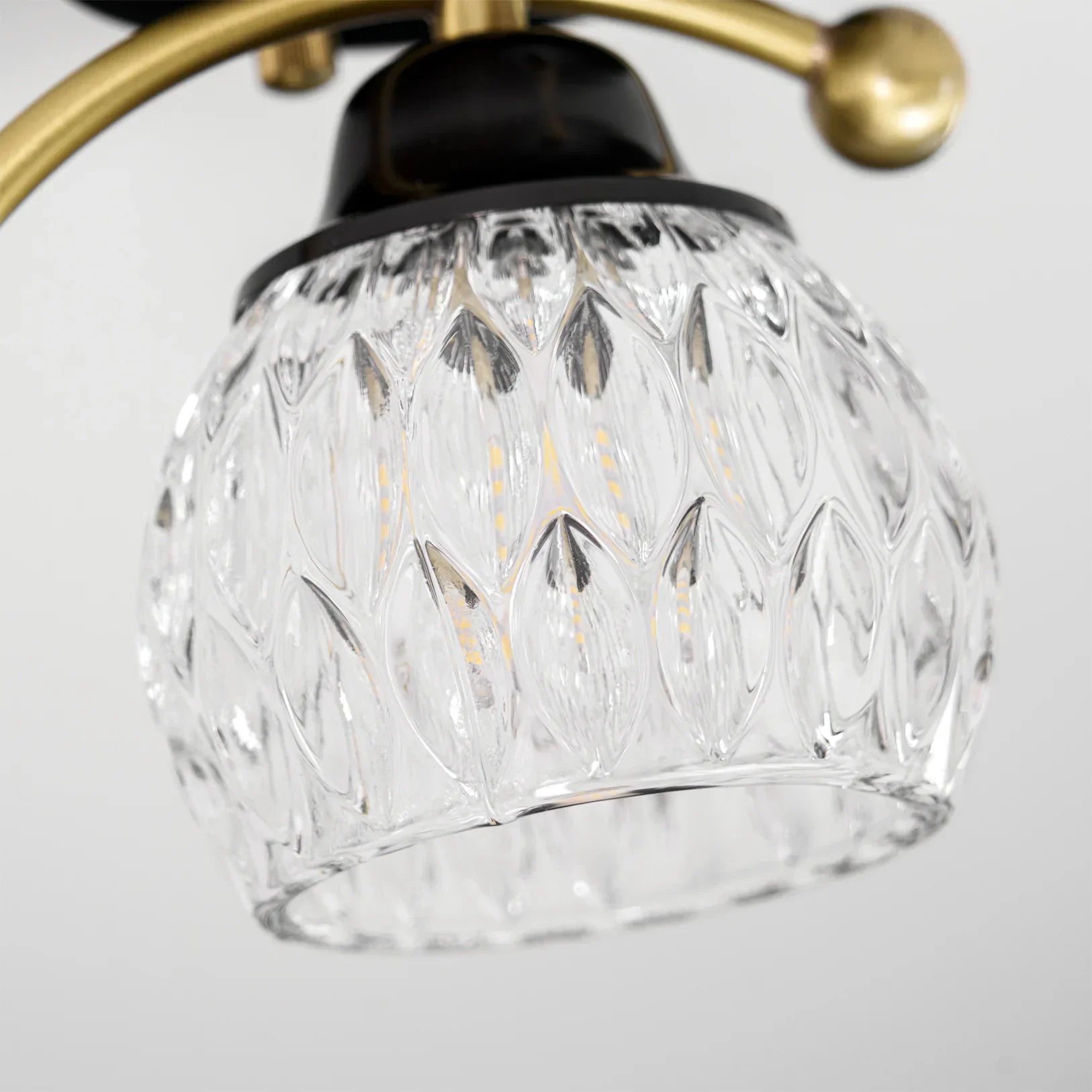 Modern Brass Ceiling Light with Ceramic Bird Accent | Narvyn