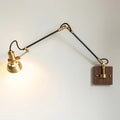 Modern Brass Wood Swing Arm Interior Wall Light | Sconcea
