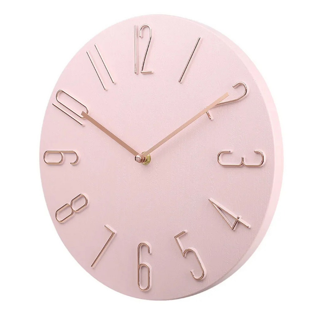 Modern Colourful Silent Quartz Round Wall Clock | Caldova