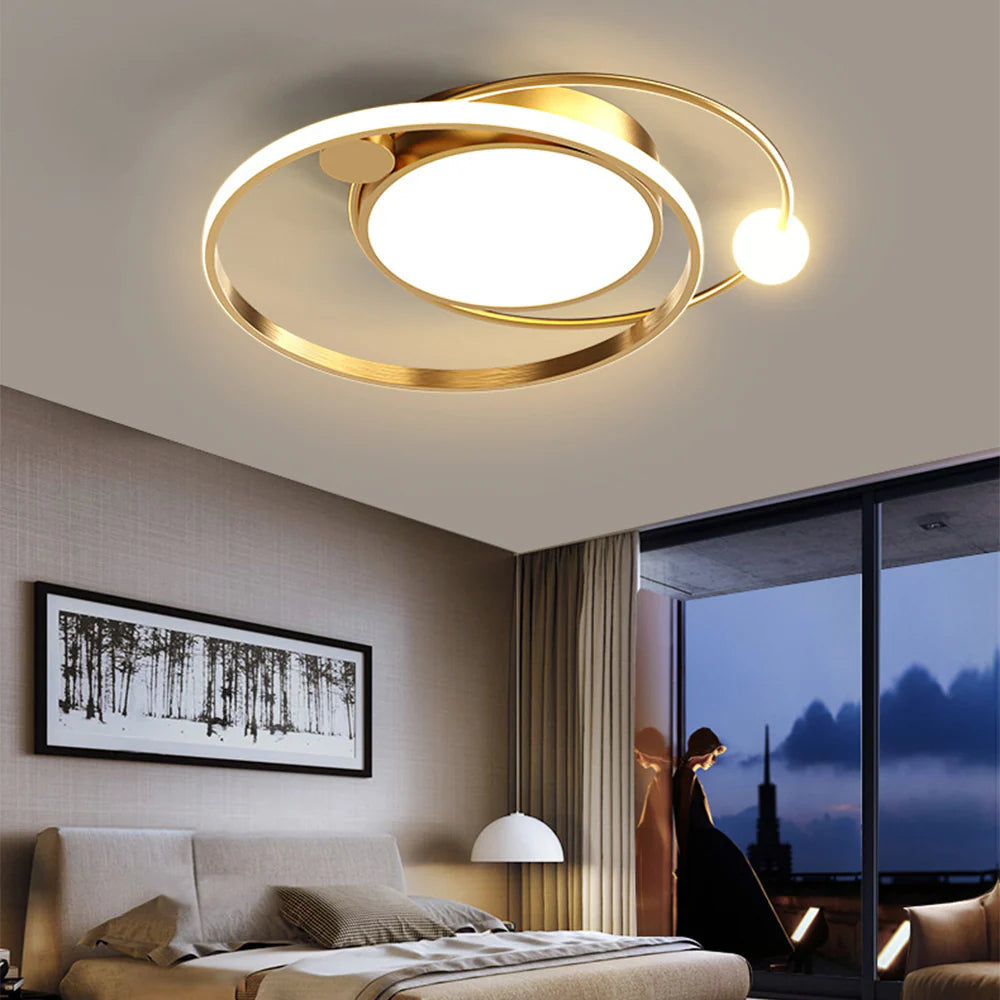 Modern Copper LED Ceiling Light Fixture | Xelnico
