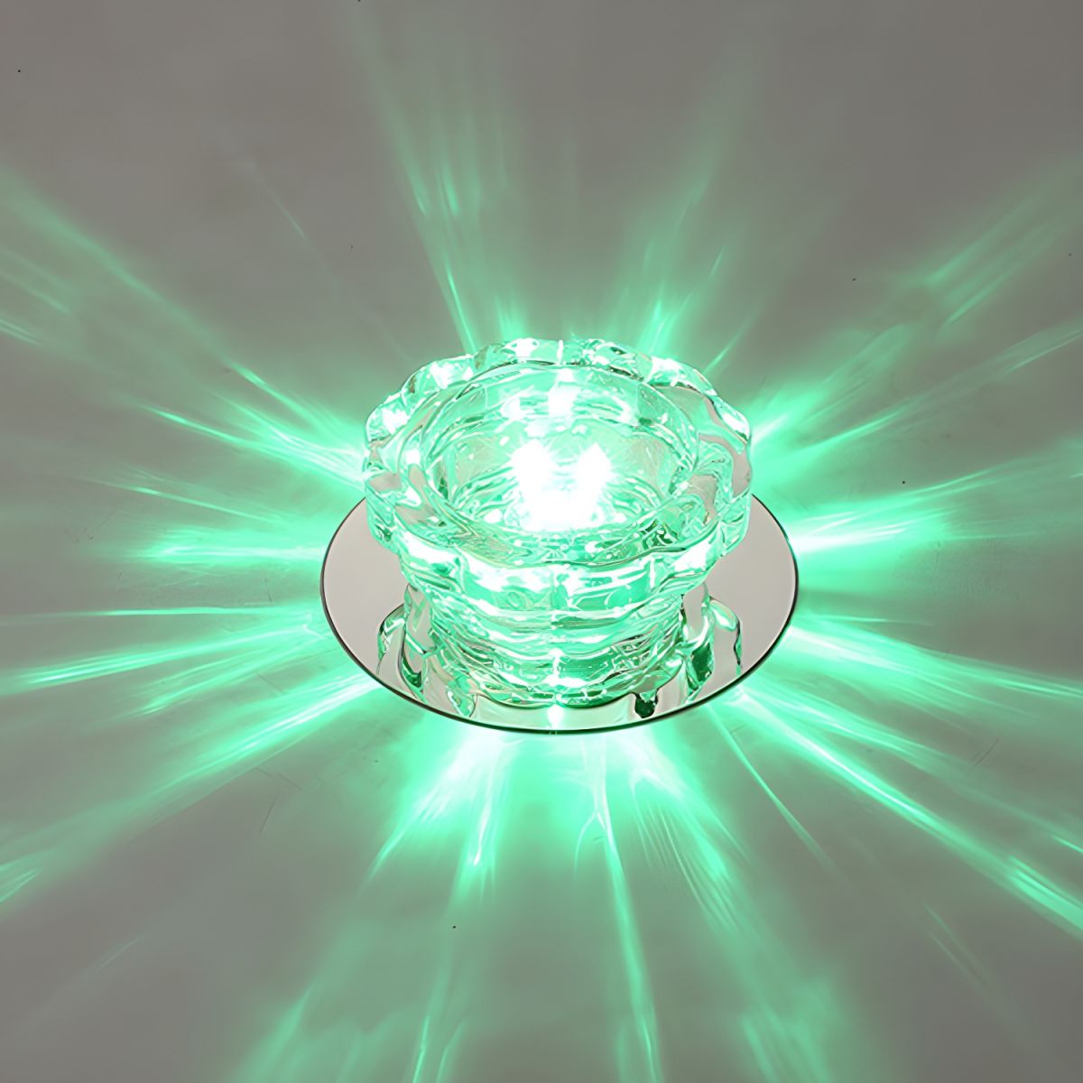 Modern Crystal Flush Mount Ceiling Light - Glam Fixture
