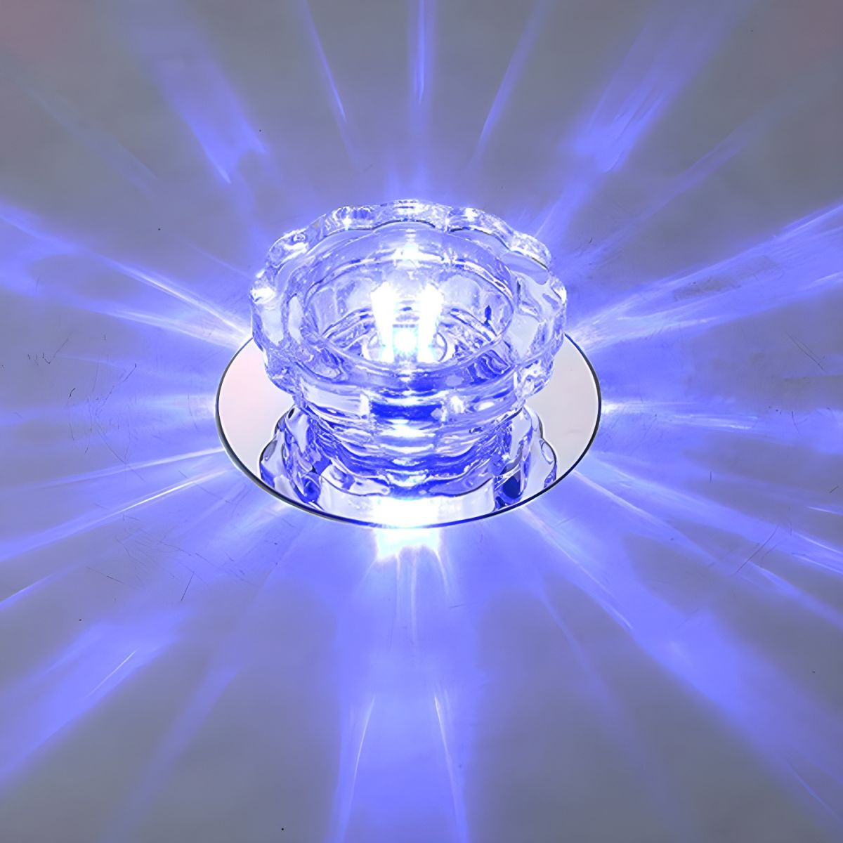 Modern Crystal Flush Mount Ceiling Light - Glam Fixture