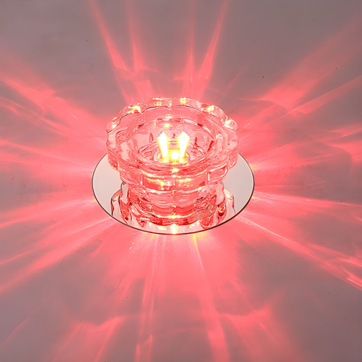 Modern Crystal Flush Mount Ceiling Light - Glam Fixture