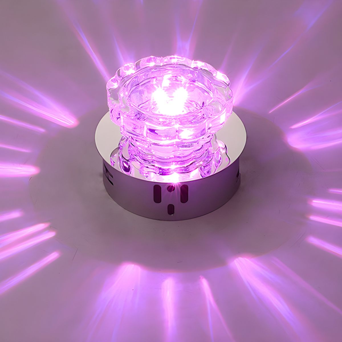 Modern Crystal Flush Mount Ceiling Light - Glam Fixture